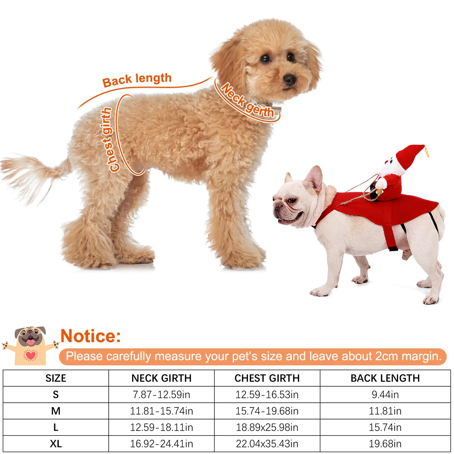 S-M-L-XL Options -- 1Pc Pet Christmas Costumes Red Winter Coat For Dog Riding Santa Claus With Bell Clothes New Year Outfit Cosplay Costumes Party Dress Up For 