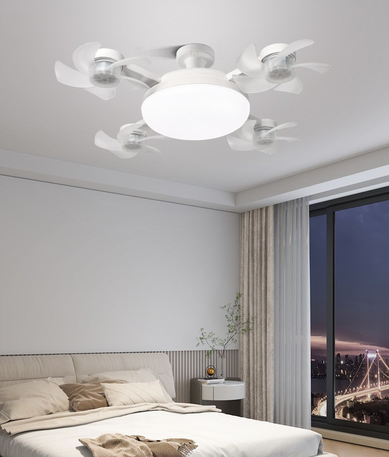 Adjustable LED Ceiling Light, 3-level Dimming, 4bar3-piece Lampshade, White, 50bar60Hz, 11.43 Cm Diameter, Plastic Material.