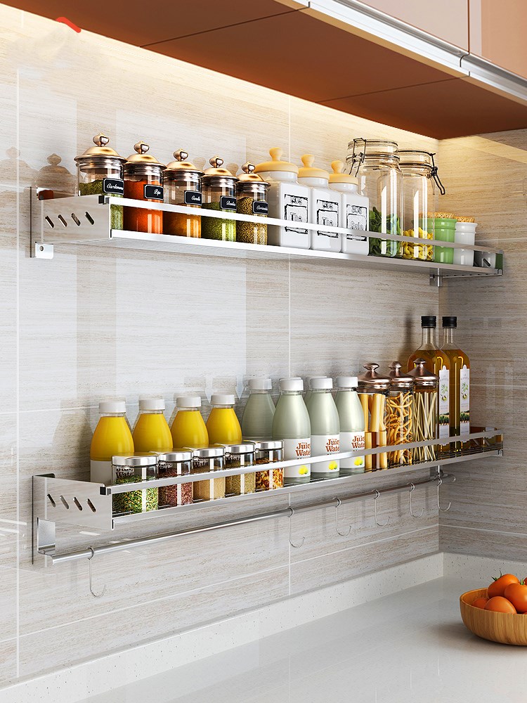 Title 3, Wall-mounted spice storage rack on the wall spi...