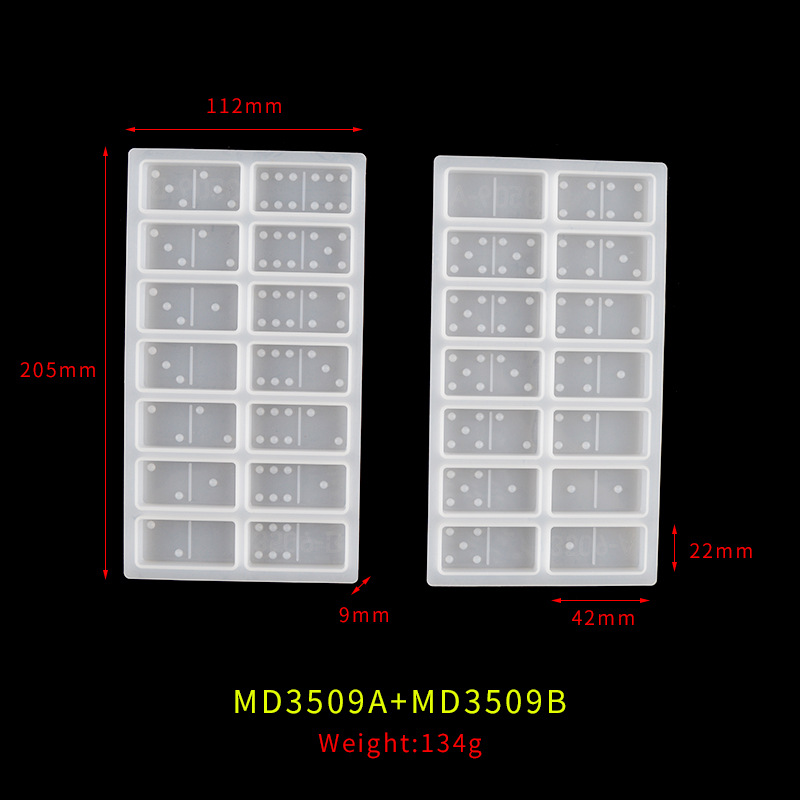 Dominoes Silicone Mold DIY Crystal Epoxy Push Pai Gow Resin