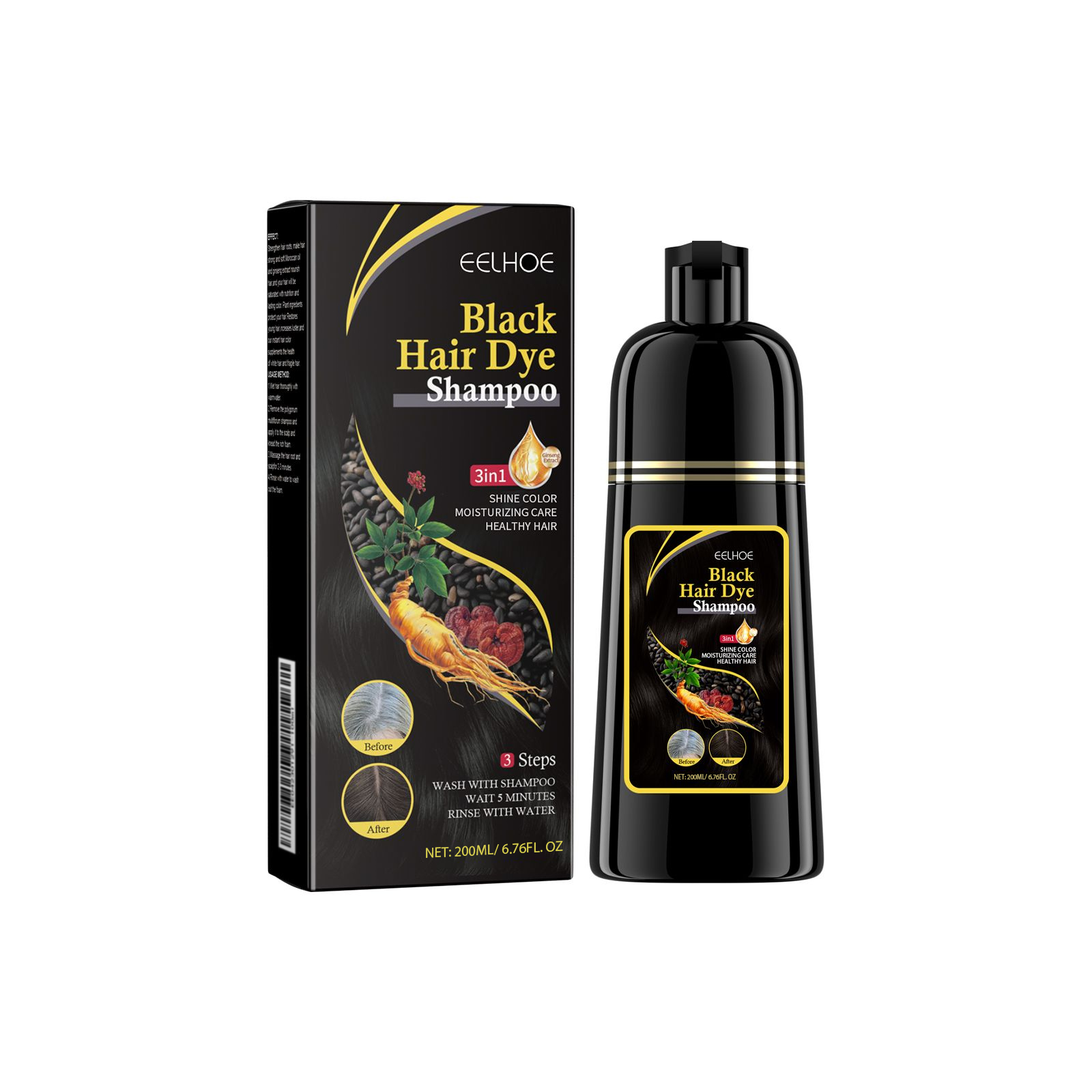 Herbal E Ssence Hair Dye Shampoo, Plant-Based Care, DIY, Long-Lasting Color, Healthy Hair Coloring — foto 8