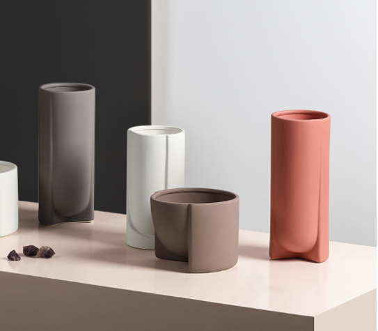 Porcelain Vase Ornaments Modern Minimalist Living Room Table Flower Arrangement Nordic Style Soft Decoration