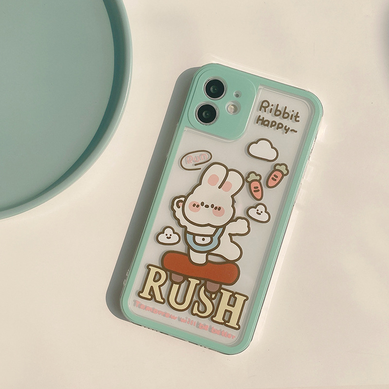 Creative Skate Bunny Silicone Waterproof Phone Case