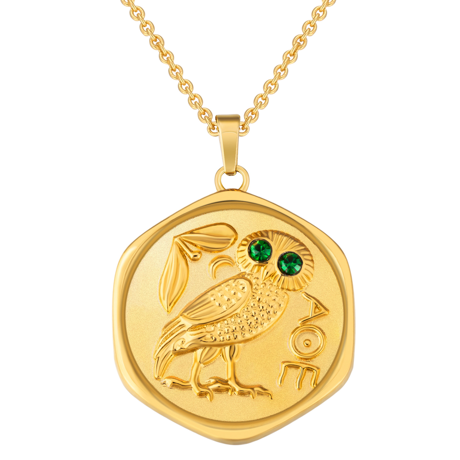 Simple Coin Pendant Necklace Jewelry For Women Retro Roman Style Design And A Sense Of Collarbone Chain