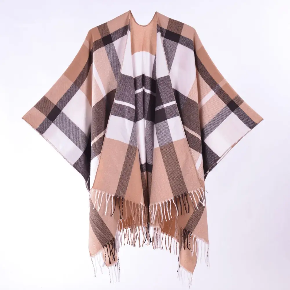 Women's & Men's Plaid Tassel Shawl