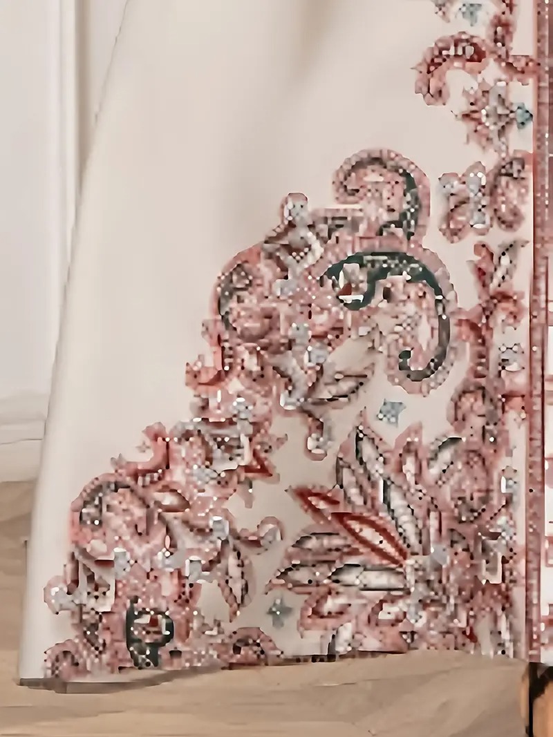 Middle Eastern Style Printed Design Traditional Long Dress