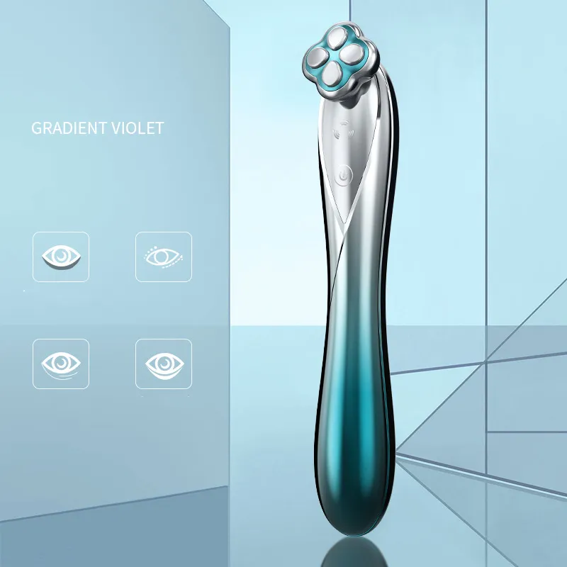 RF Radio Frequency Eye Beauty Instrument To Remove Fine Lines Crow's Feet Radio Frequency Instrument Eye Massage Instrument - Star Blue