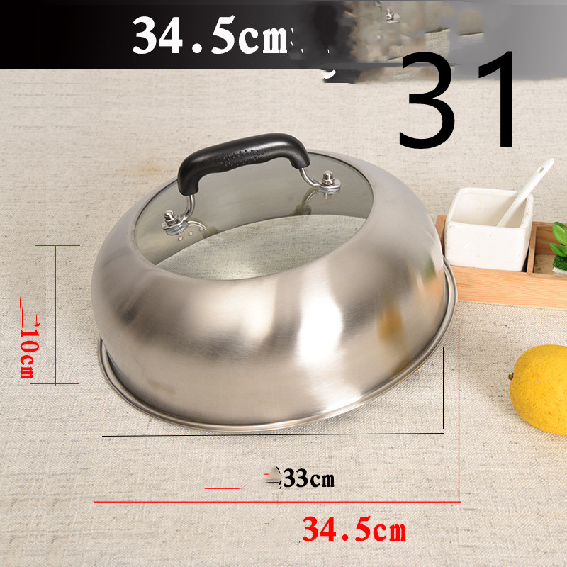 Title 1, Stainless Steel Heightened Round Household Wok ...