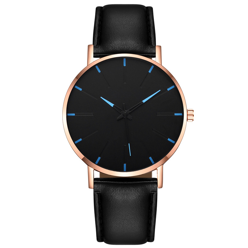 Men's Fashion Style Belt  Thin Watch Quartz Watch