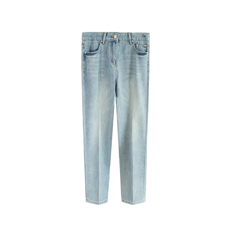 Versatile Casual Small Leg Cropped Jeans For Men