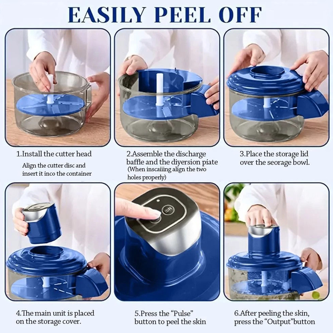 Effortless Peeling Electric Grape Machine Fruit Peeler Tool — image 4
