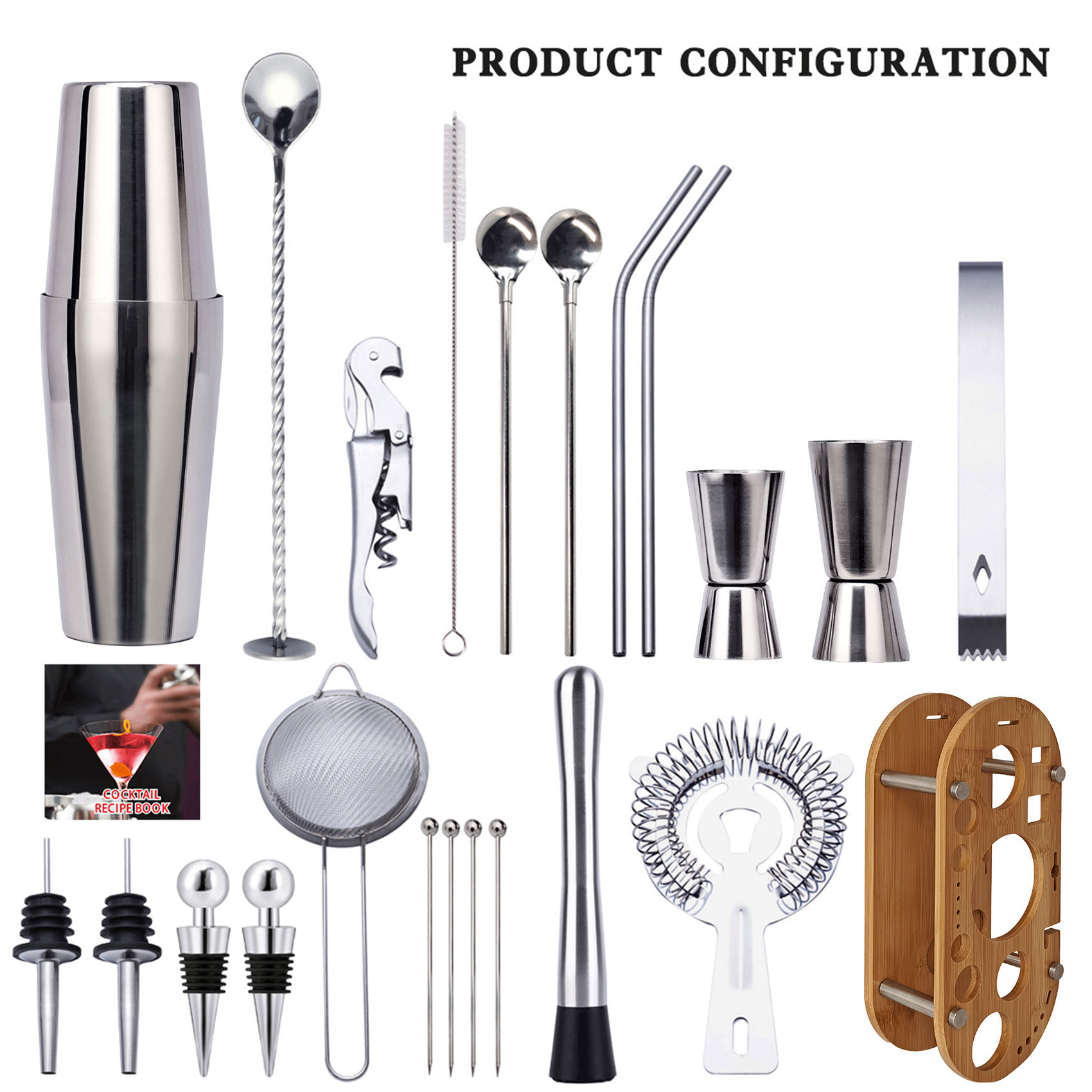 Title 1, Stainless Steel Mixer Boston 23-piece Set