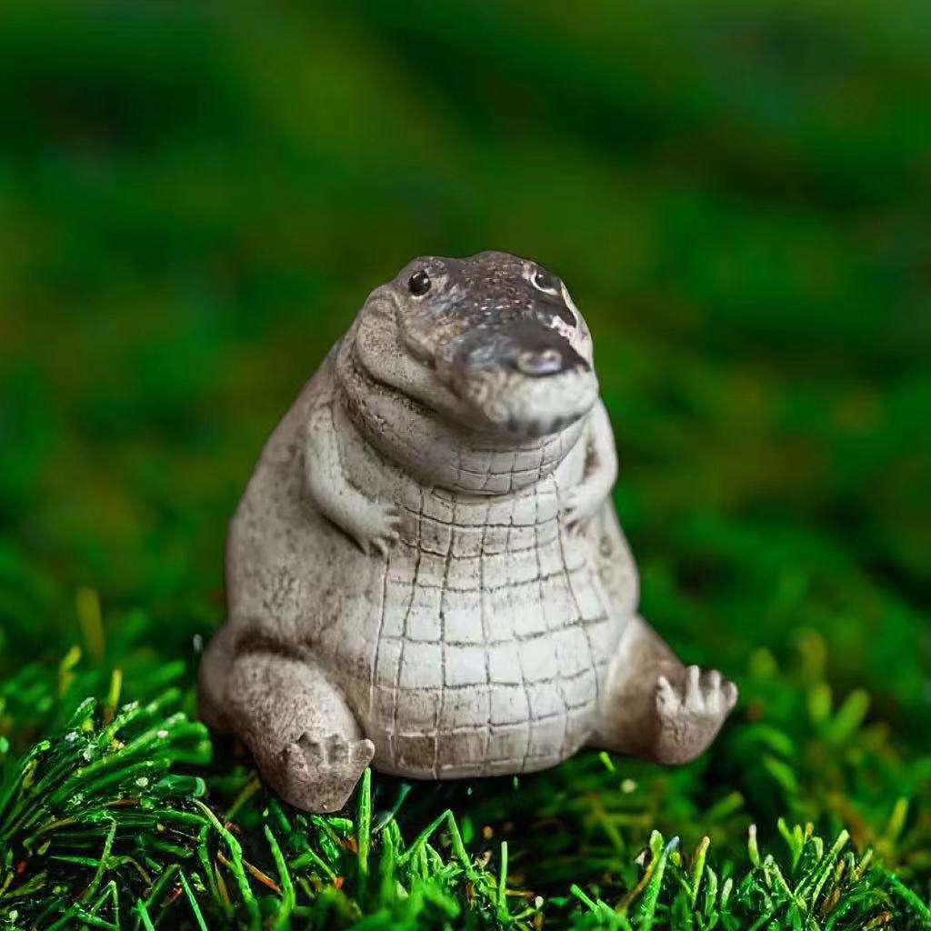 Cross-border Chubby Little Crocodile Indoor Decorative Items, Home Dining Table Decoration, Resin Handicraft Decoration