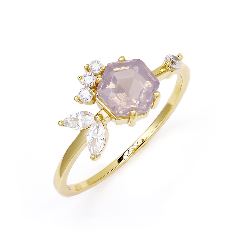 Title 5, S925 Sterling Silver Lavender Crystal White Zir...