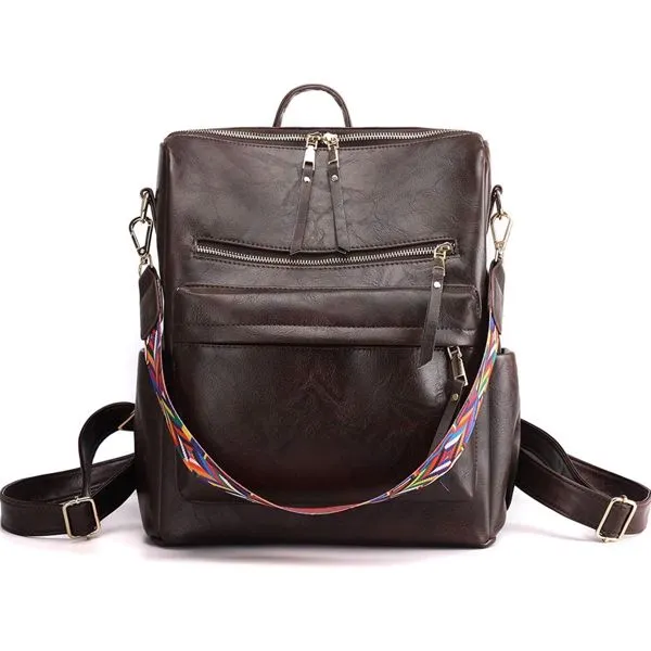 Women's PU Leather Backpack No Delivery On Weekends, Sales Platforms Banned Temu, Walmart Backpack - Shop at LoveMi