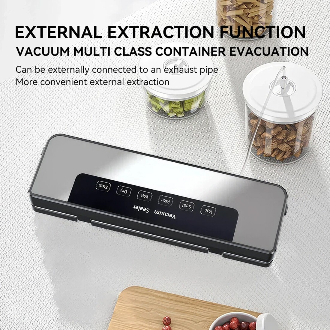 Electric Food Vacuum Sealer Automatic Dry Wet Sealing Packaging Machine 40 Bags