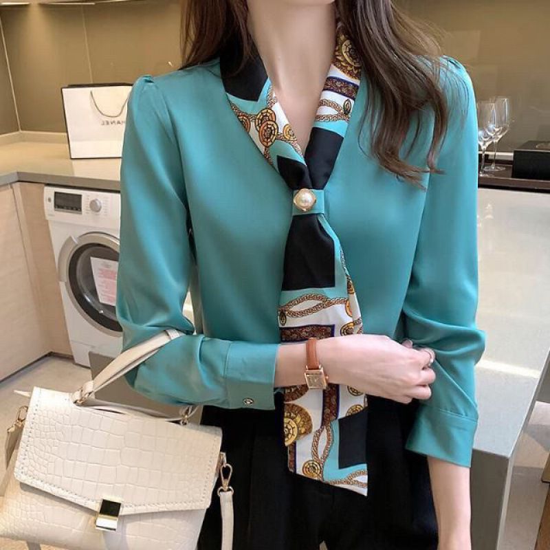 Title 2, Solid Color V-neck Long-sleeved Tie Professiona...