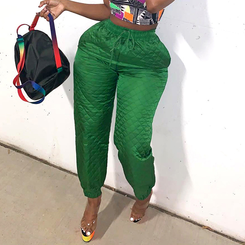 Warm Cotton Trousers With Drawstring Elasticated Waist Trousers