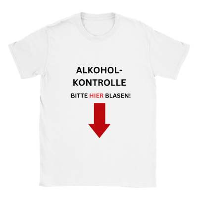 Title 2, Alcohol Controle T-shirt Wit Ronde Hals Beheers...