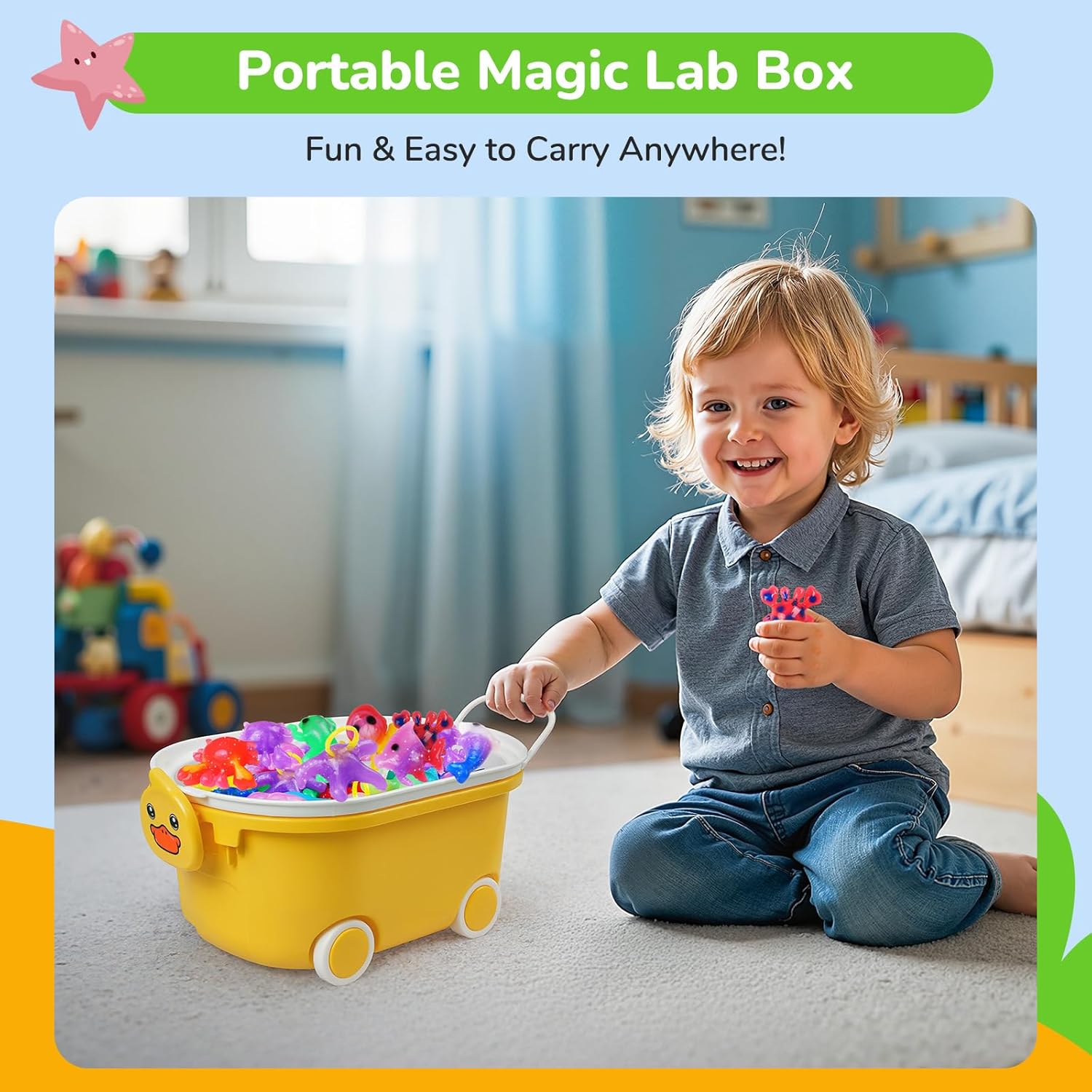 Magic Gel Water Pet Slow-Rebound Toy Set - 20 Types Of Gel, 5 Molds - DIY Crafts For Kids 3, Birthday Party Gifts