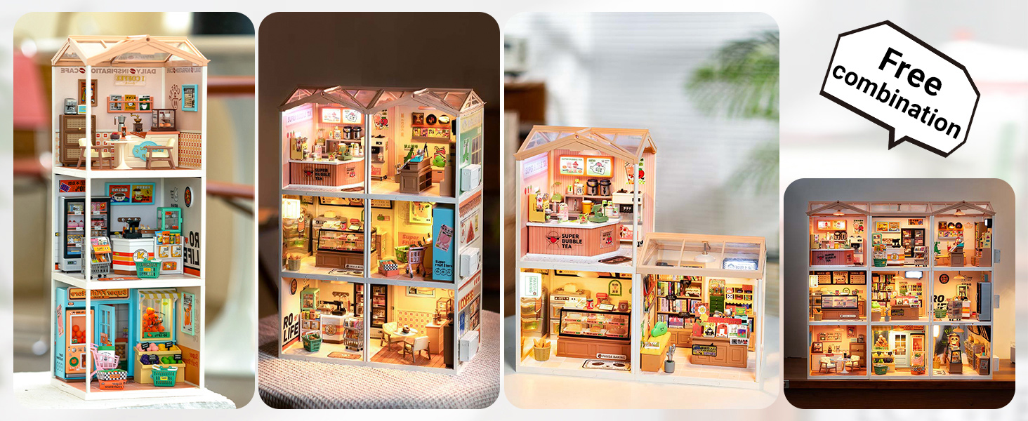 Rolife building toys blocks building sets rolife diy dollhouse kit model building kits for adults