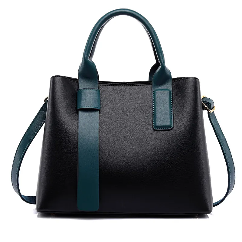Large Capacity Handbag Fashion All Match One Shoulder Messenger Bag - Black