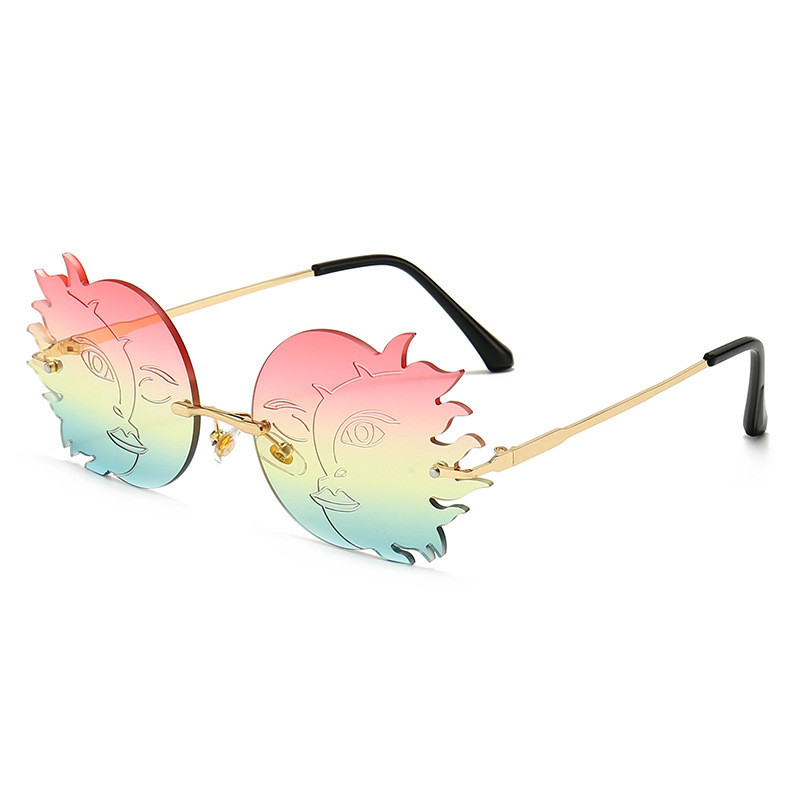 Title 5, Lunettes de soleil Funny Polygonal Moon Smiley ...