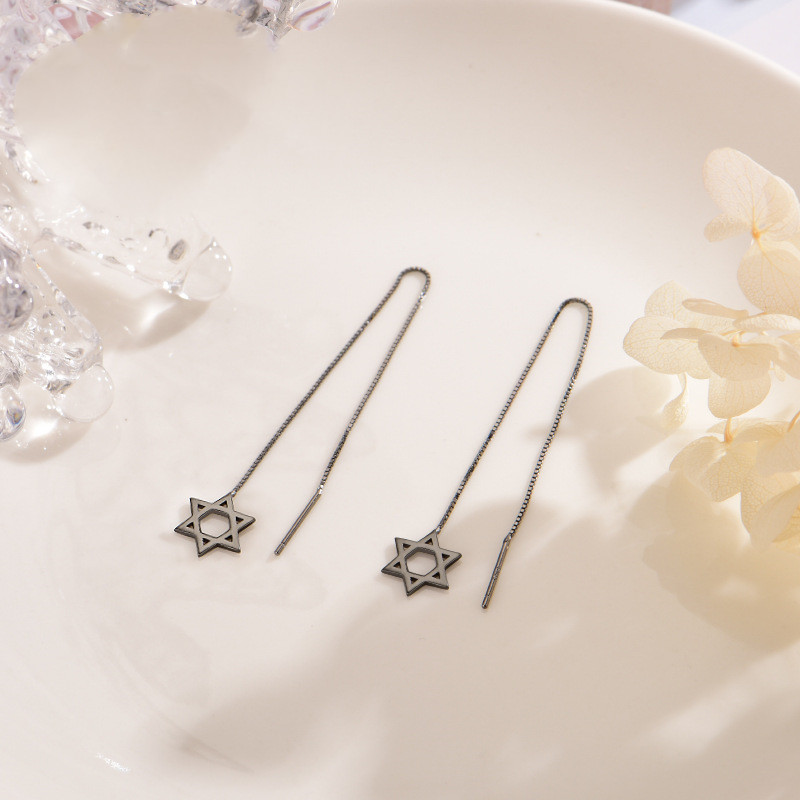 Salt-based Six-pointed Star S925 White Fungus Wire