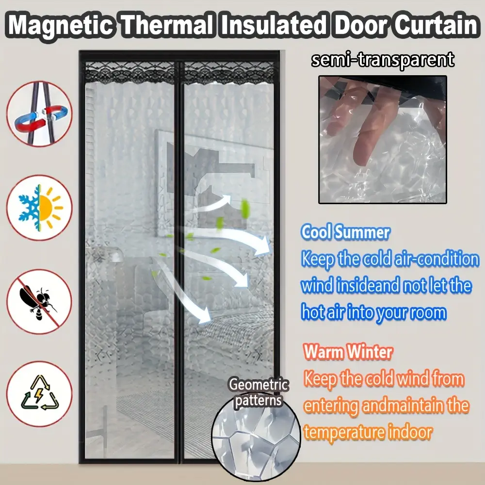 EVA Magnetic Thermal Insulation Door Curtain