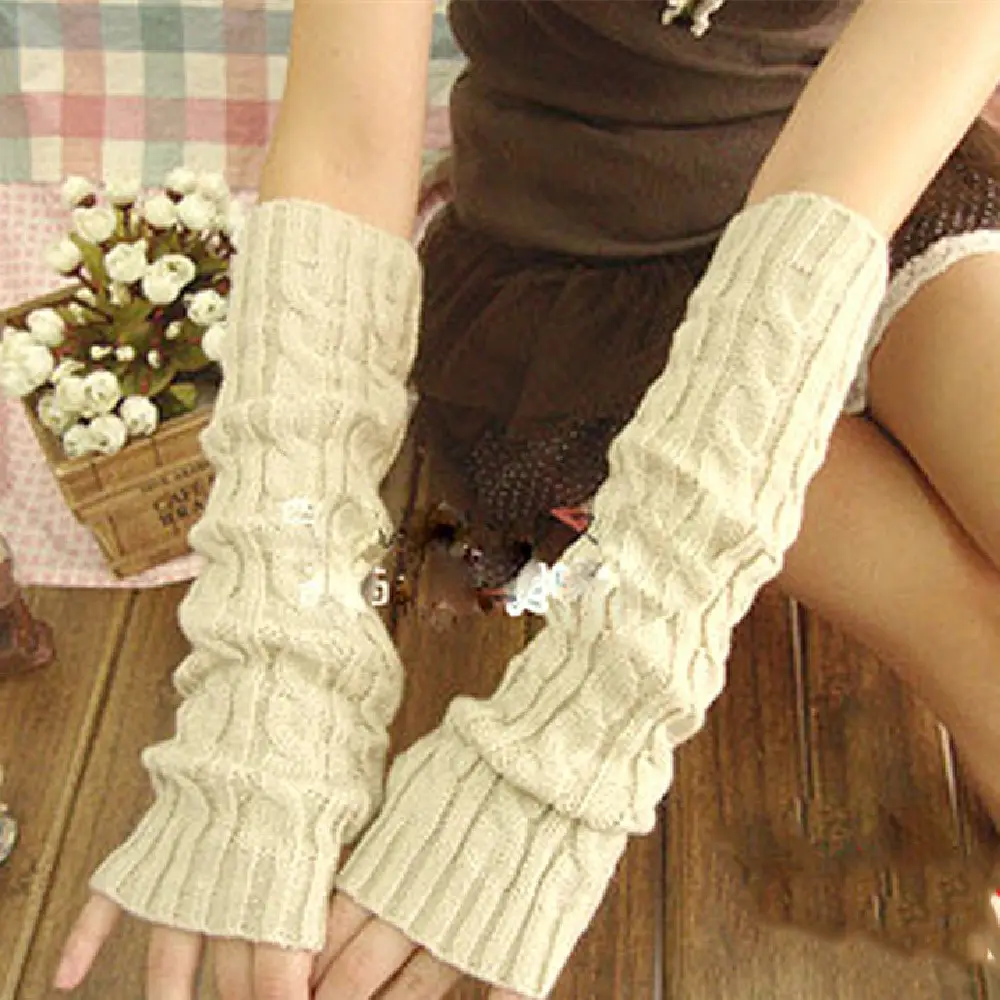 Extended Open-fingered Gloves for Women Korean Version