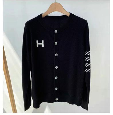 Title 4, Cashmere Cardigan Ladies Loose Casual H Letter ...