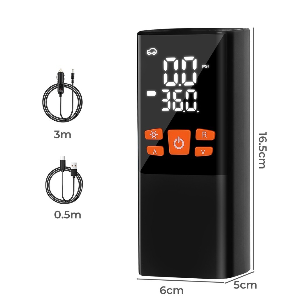 Car Tyre Inflator Cordless Digital Rechargeable Tire Air Compressor Pump Tool UK