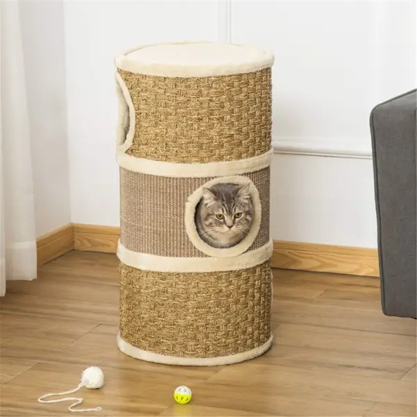 Wooden Cat House Trees Climbing Tower