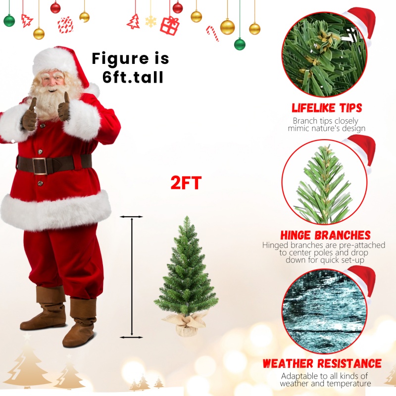 2ft PVC Desktop Tree -Set Of 2_voghion.com