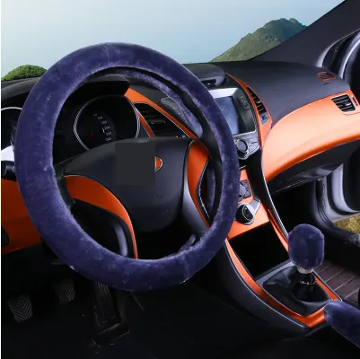 Winter Wool Car Cover Plush Steering Wheel