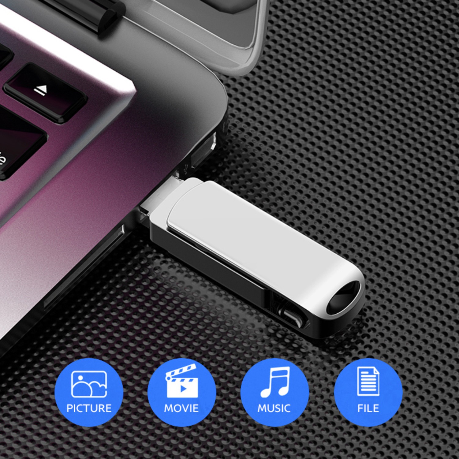 2TB USB 3.0 Drive Stick 4in1 Type C OTG For Android PC UK New