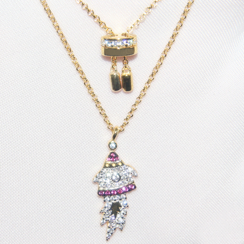 Diamond Studded Rocket Collarbone Chain