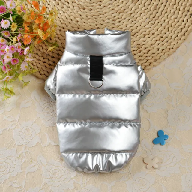 Two legged Clothes With Down Cotton Warm Vest For Pet Dogs Grey - Shop at LoveMi