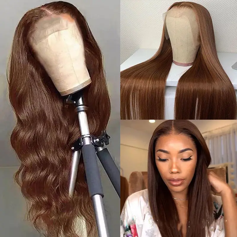 Brown Color Human Hair Wigs Wig