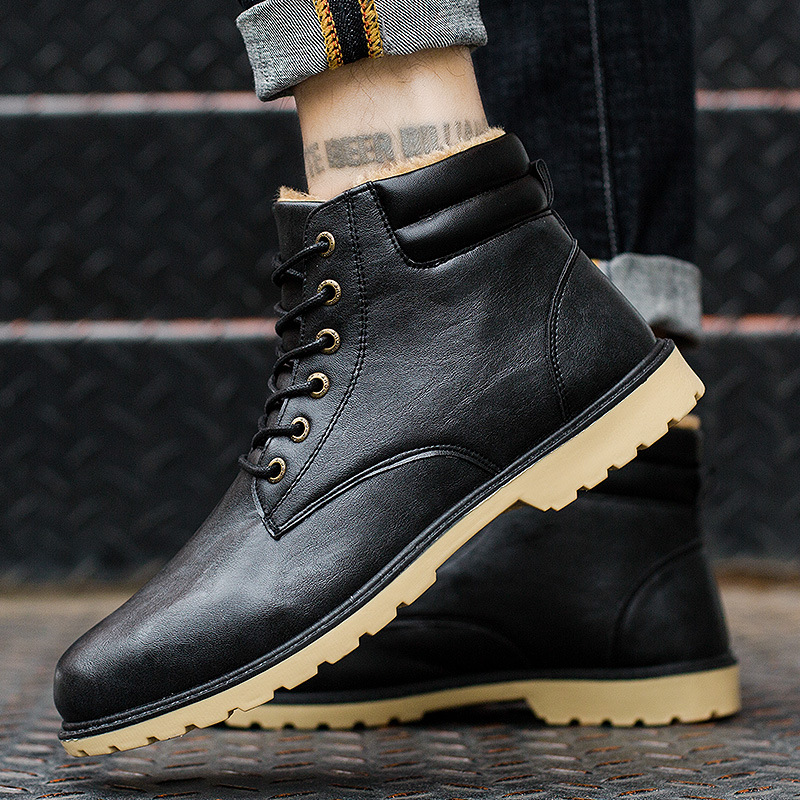 Title 4, High-top and pile-lined warm cotton boots. Expe...