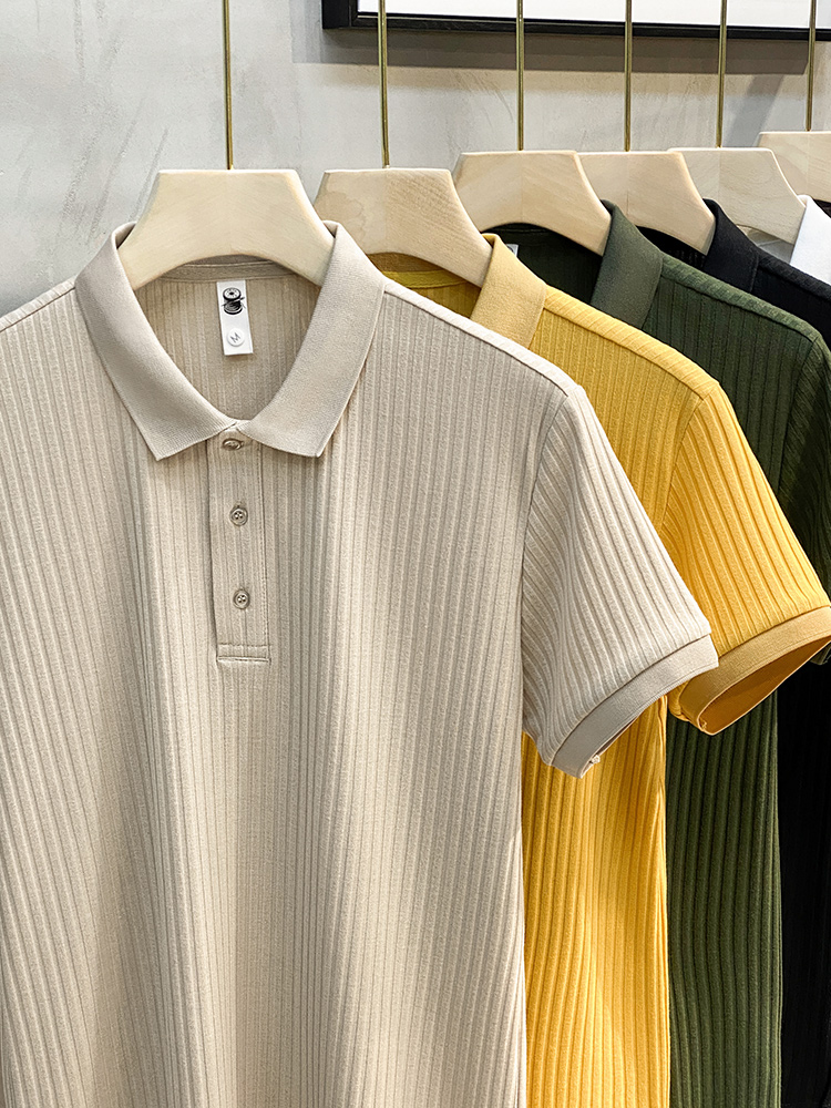 Men's High-end Polo Shirt Male Short-sleeved Tide Brand Summer Thin Lapel T-shirt Male Ins Trend