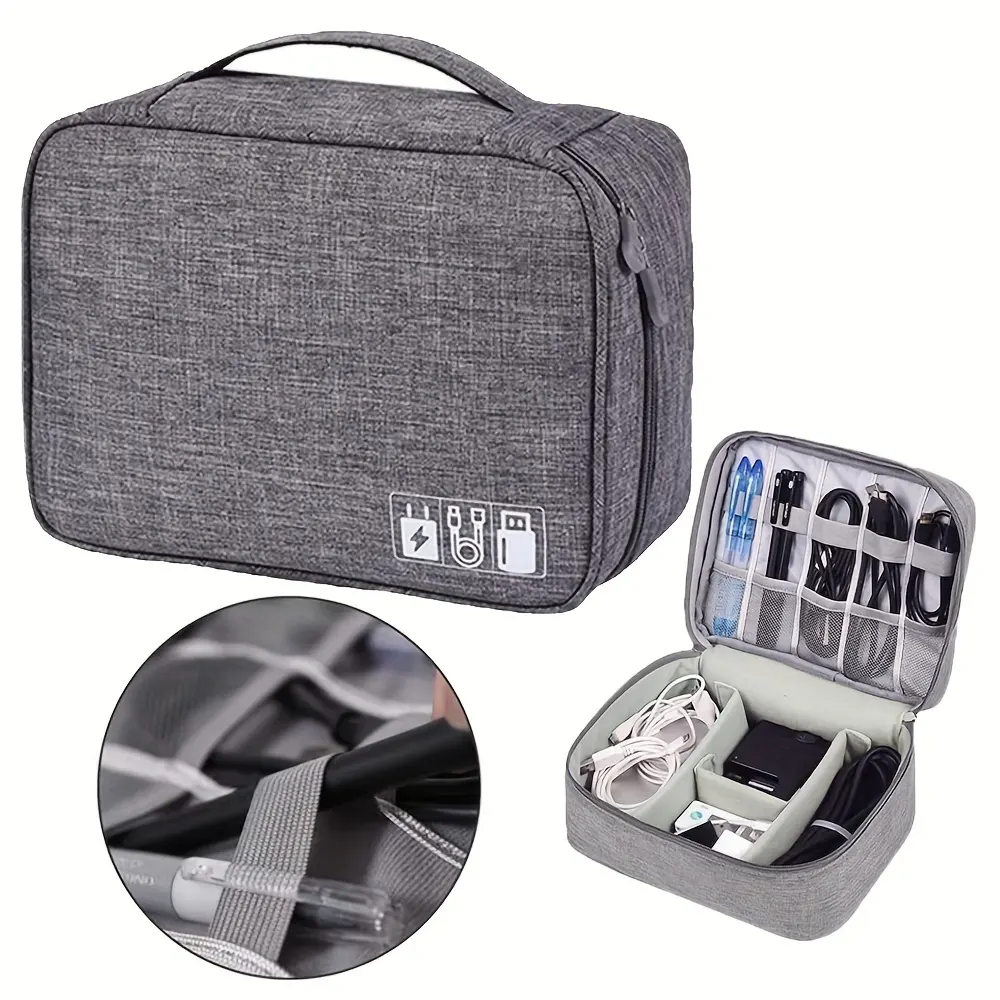 Electronics Organizer Travel Cable Bag Waterproof Portable Digital Storage