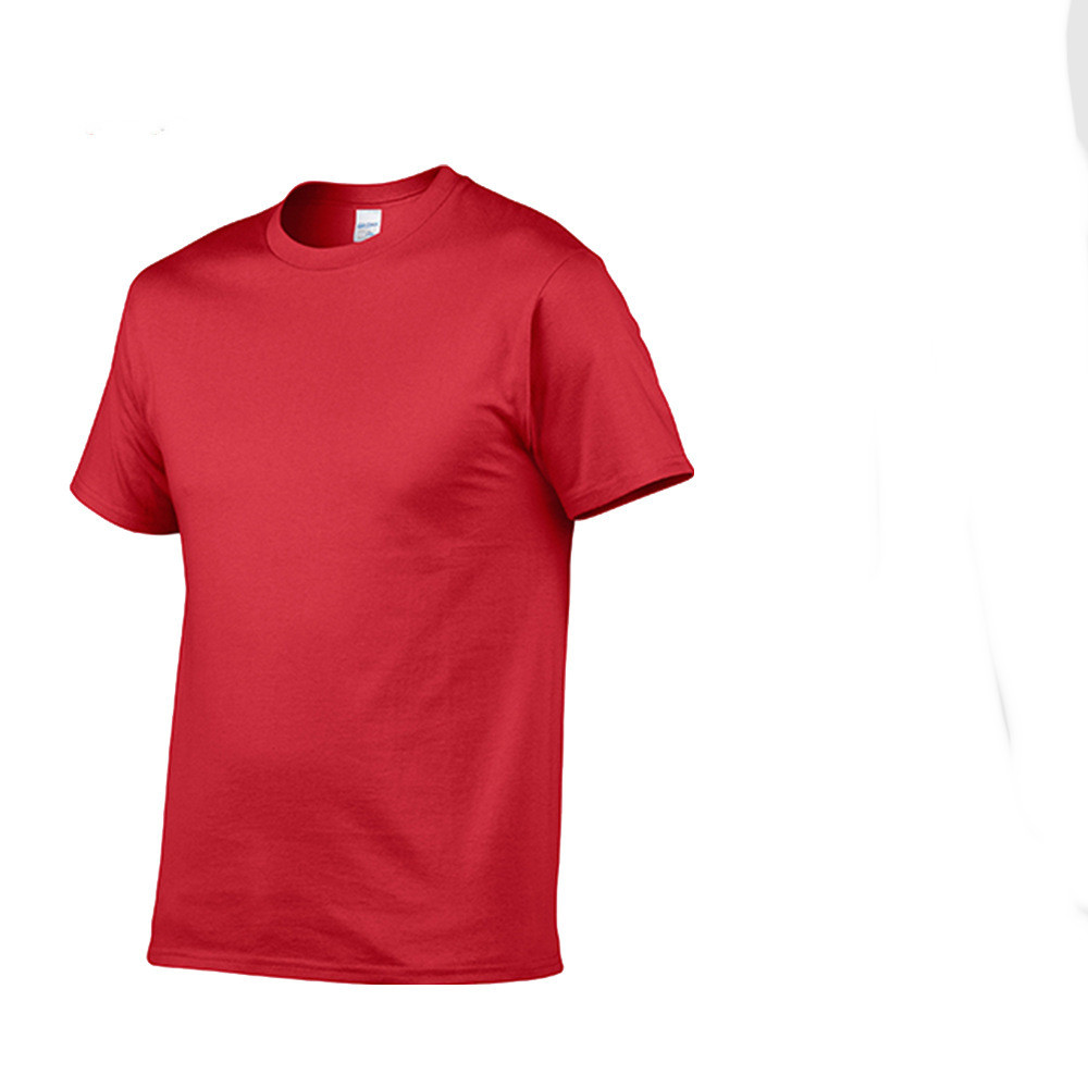 Advertising Shirt Solid Color Short-sleeved Printed Cultural Shirt Men's T-shirt