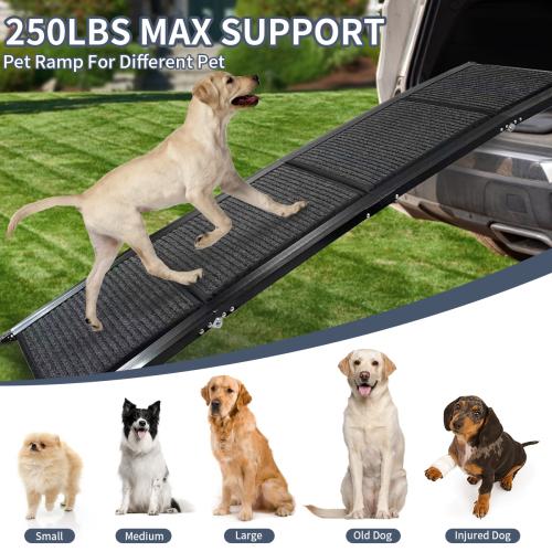 Pet Ramp For Car 71 Long 20 Wide Foldable Portable Non-slip Surface Pet Stair Ramp Extra Wide Pet Ramp Suitable For Medium And Large Dogs Under 250 Lbs