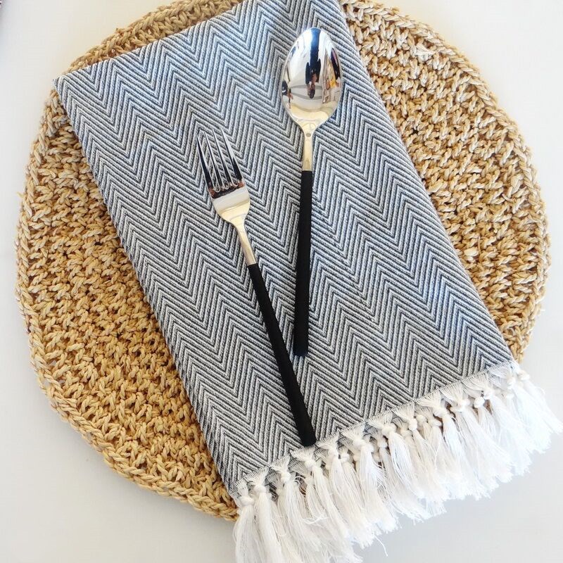 Title 2, Cotton wavy fringe fabric napkin tea towel