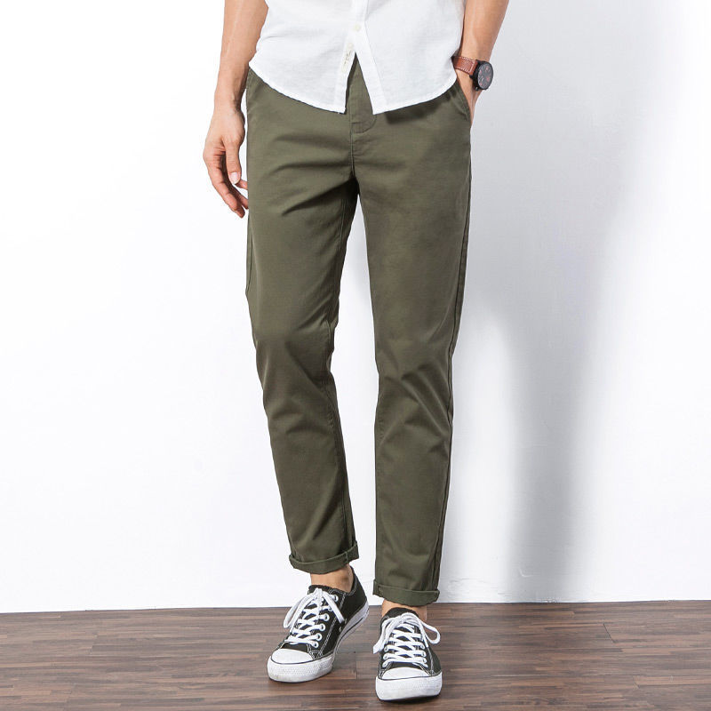 Title 4, Heren Casual Broek Recht Keramiek Geborsteld St...