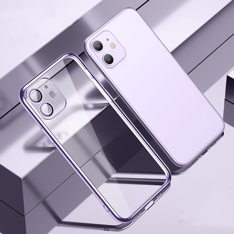 Coque intégrale de téléphone électroplaquée avec film pour objectif – doré – iPhone 13