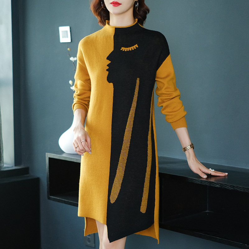 French Niche Knit Dress With Loose Pullover