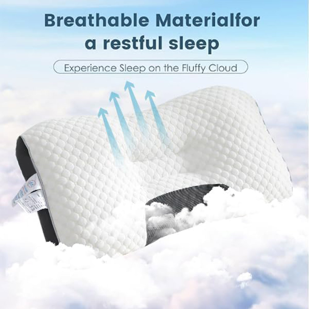 Neck Support Pillow, Ergonomic Contour Cervical Pillow,Artificial Cotton — image 4