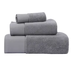 Cotton Towel Bath Towel Three Piece Water Absorbing Gift Towel Bath Towel Set - Grey - View 1